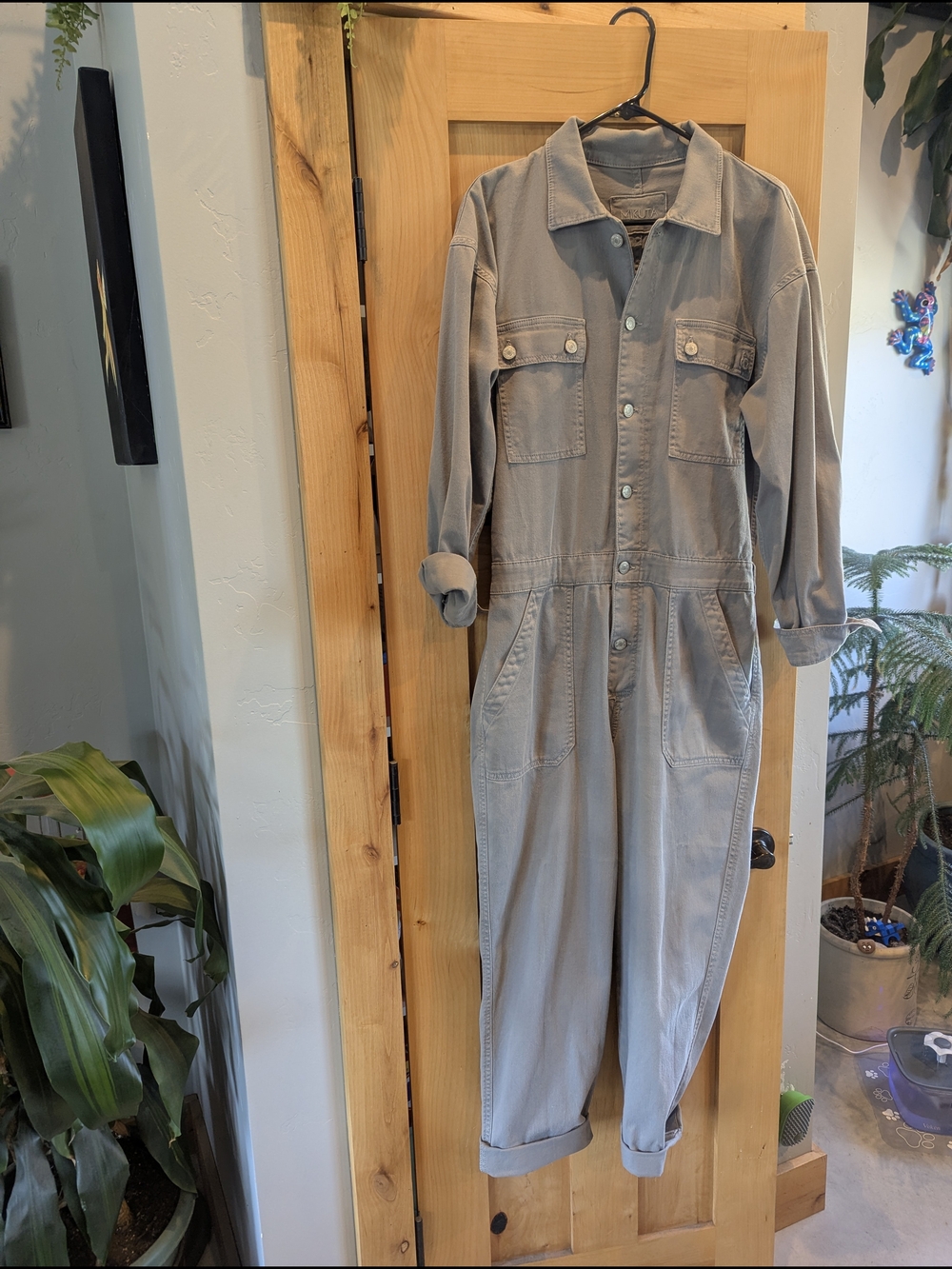 Mikuta Casual Women's Utility Jumpsuit - Gray